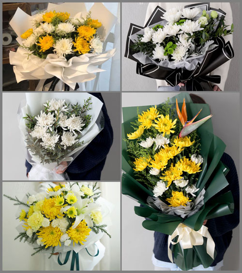 江西萍乡莲花县三板桥乡白事花束代送